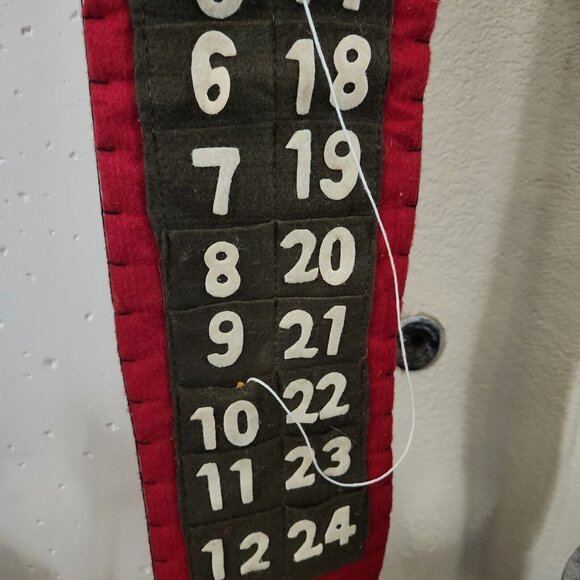 Santa Advent Calendar‎ countdown Fabric with Pockets - Picture 4 of 4